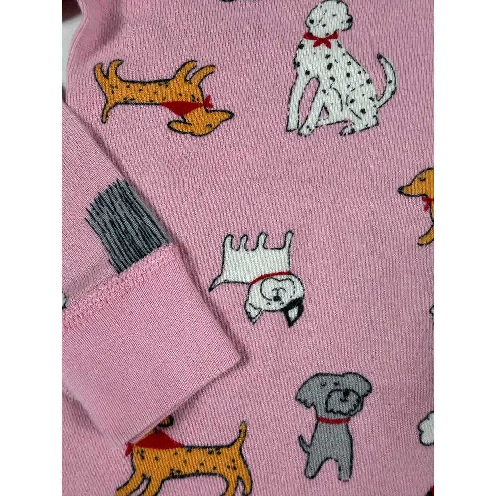 Hanna Andersson Organic Cotton Dog Print Pajama Set Pink Size 4